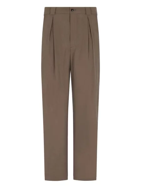 Pantaloni Giorgio Armani plisate maro