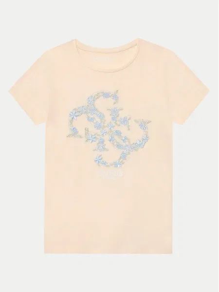 Детска тениска Guess бежово