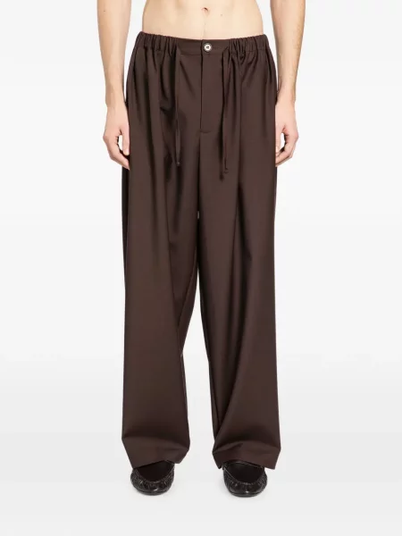 Pantaloni Rose Burrito de lână cu cordon roz