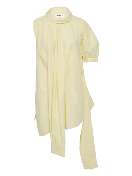 Krótka koszula Enfold plisowana żółta