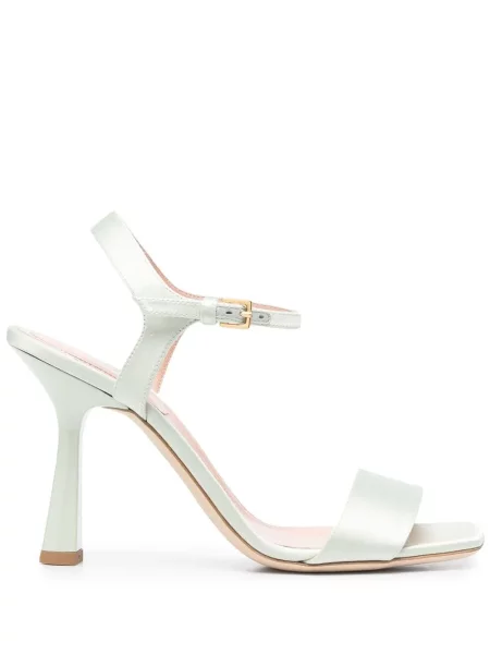 Sandale Alberta Ferretti de mătase verde