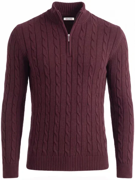 Felix Hardy Pulover bordeaux roșu