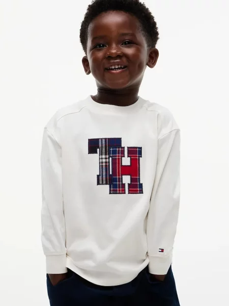 Tommy Hilfiger majica dugih rukava za djecu od pamuka bijela