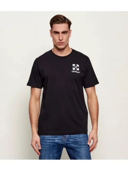 OFF-WHITE Tricou SMALL ARROW alb