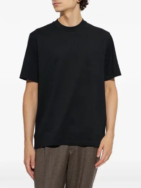 Scurt tricou Brioni cu broderie negru