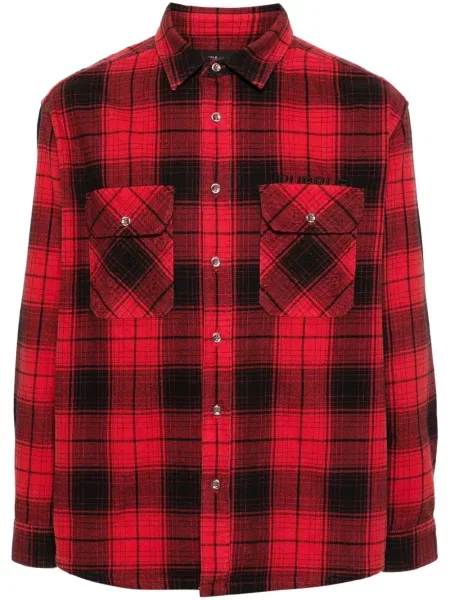 Flanelová dlouhá košile Purple Brand červená