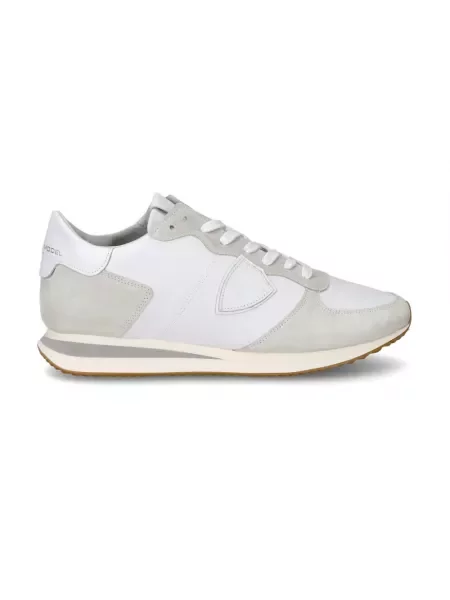 Sneakersy Philippe Model zamszowe białe