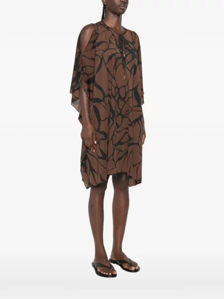 Rochie mini Fisico cu imagine cu imprimeu abstract maro