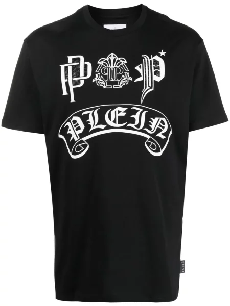 Tricou Philipp Plein cu imagine negru
