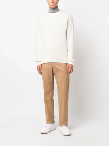 Siuvinėtas vilnonis megztinis Giorgio Armani balta