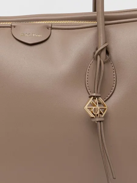 Calvin Klein Táska Emblem Trio Large Work Bag bézs