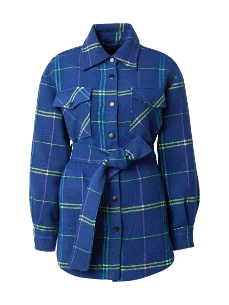 Desigual Geacă de primăvară-toamnă Paris marin / galben neon / verde limetă / mov orhidee albastru