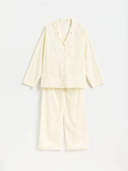 Reserved Pijama din cu buline nude