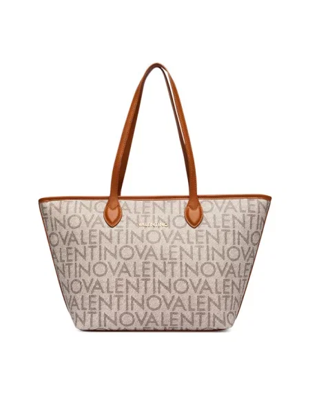 Torebka Valentino Bags skórzana beżowa