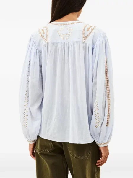 Bluză Ba&sh cu broderie albastru