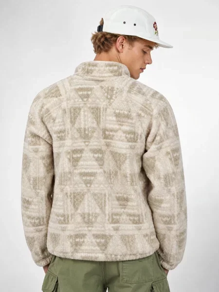 Fleece fleece melegítő felső Columbia nyomtatás bézs