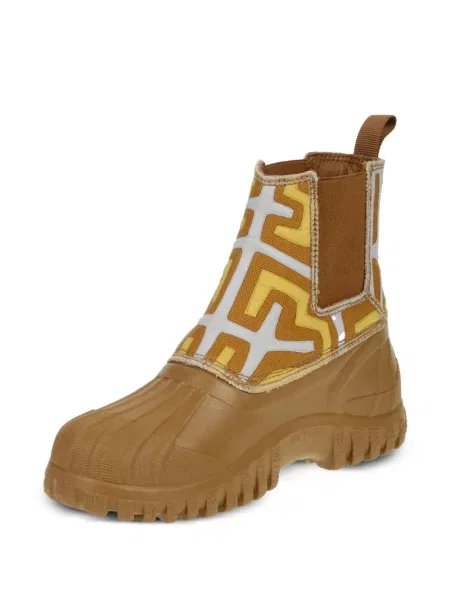 Botine chelsea Diemme cu imprimeu abstract maro