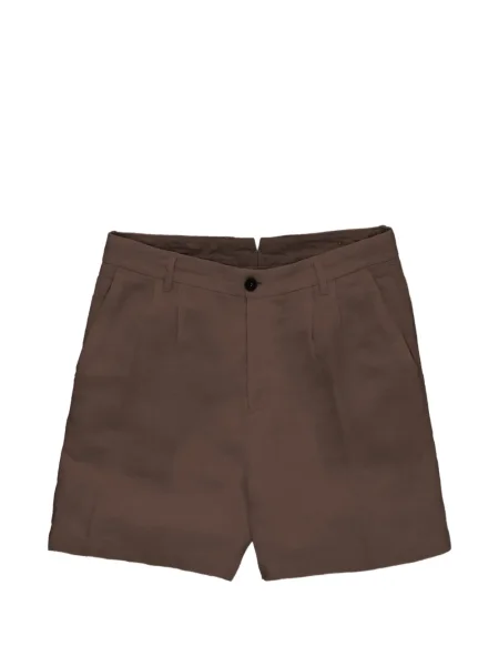 Plisované bermudy Fortela hnědé