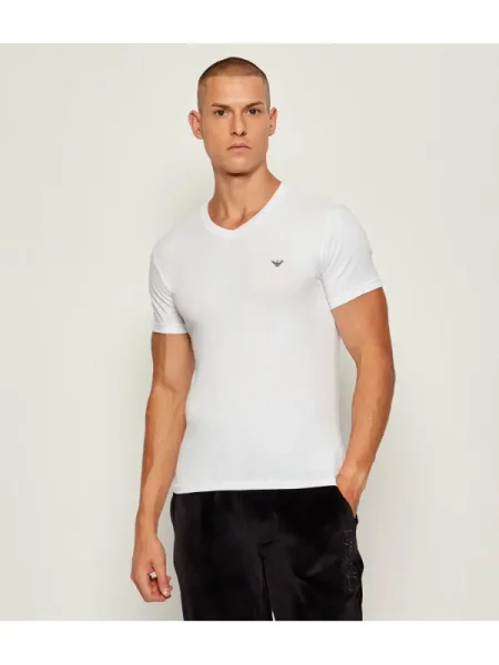 Emporio Armani Underwear Tricou Fitted Fit alb