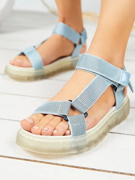Sandale Resti cu velcro alb