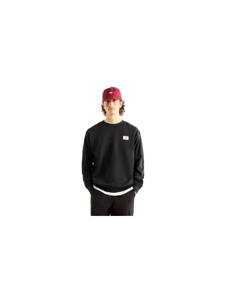 New Balance Woven Label Crew Black Mężczyźni Bluzy i bluzy z kapturem New Balance Size: M czarny