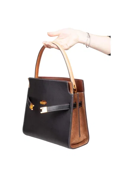 Tory Burch torebka skórzana CN czarny