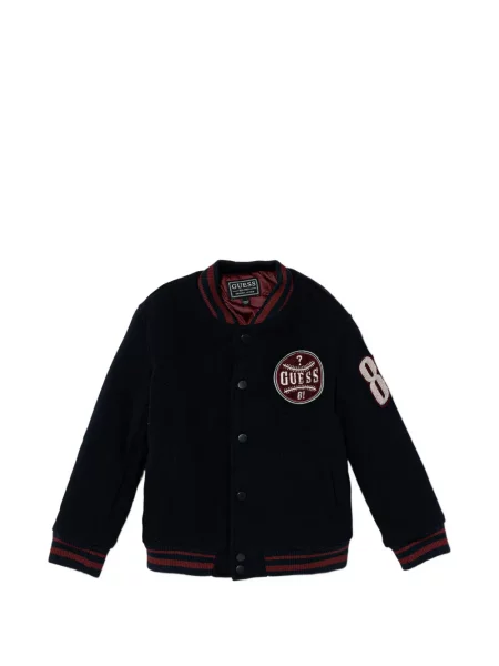 Kurtka bomber dziecięcy Guess niebieski