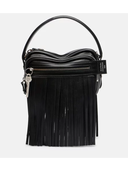 Top Acne Studios din piele negru