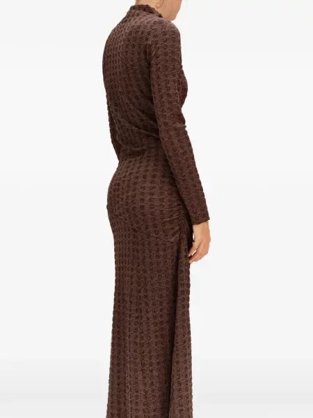 Rochie Bimba Y Lola cu volane maro
