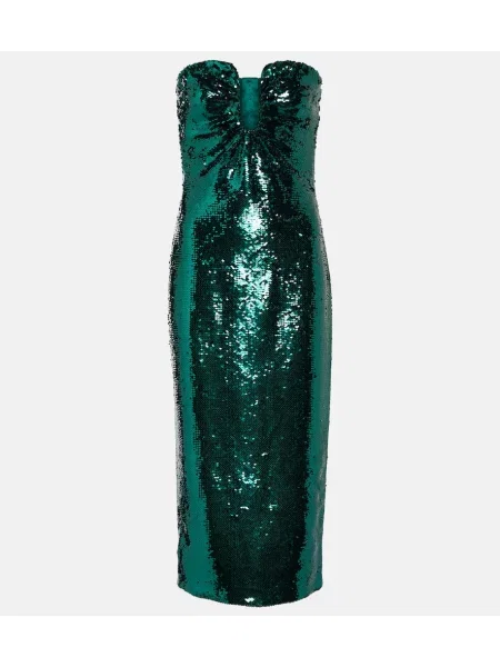 Sukienka midi Roland Mouret do kolan garniturowa zielona