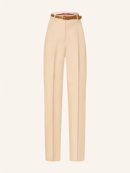 Max Mara Studio Marlene Kalhoty Adunco béžová