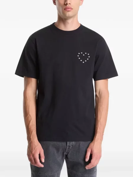 Tricou études Studio cu motiv cu inimi negru