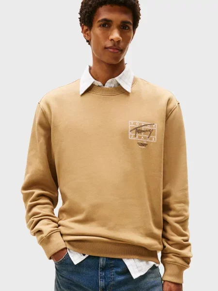 Світшот Tommy Jeans бежевий