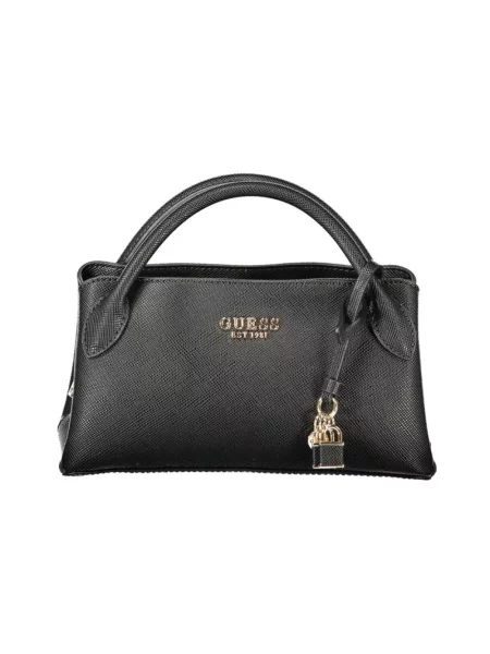 Lniana listonoszka Guess czarna