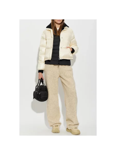 Spodnie Moncler beżowe