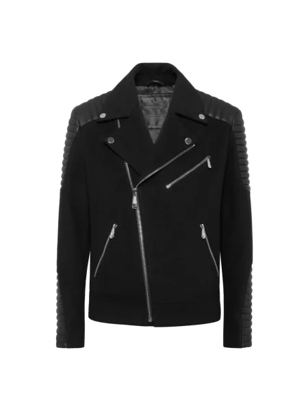 Kurtka skórzana Philipp Plein czarna