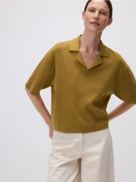 Reserved Bluzka z reglanowym rękawem warm olive khaki
