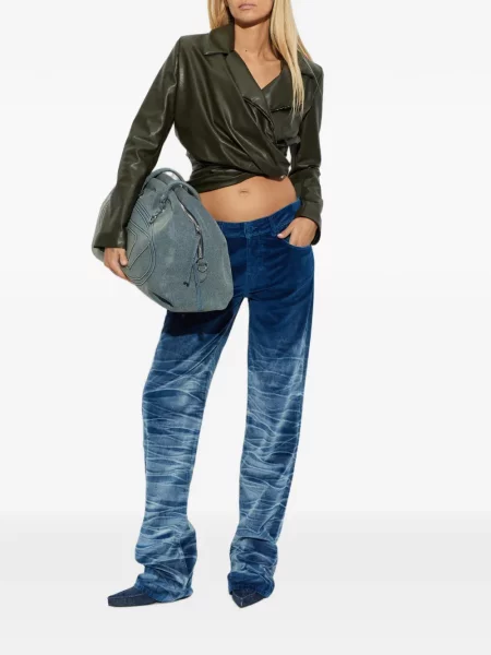 Pantaloni Diesel de catifea albastru