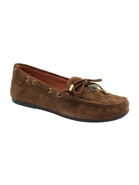 Kurt Geiger London mokasyny zamszowe Eagle Moccasin brązowe
