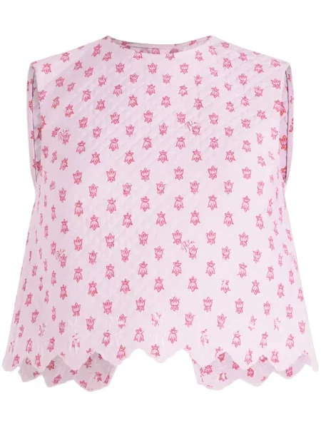 Cropp top Patou cu model floral cu imagine roz