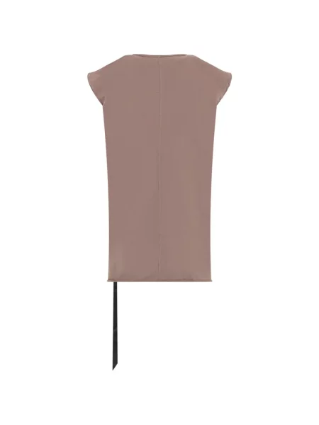 Αμάνικη μπλούζα Rick Owens Drkshdw με λαιμόκοψη v καφέ