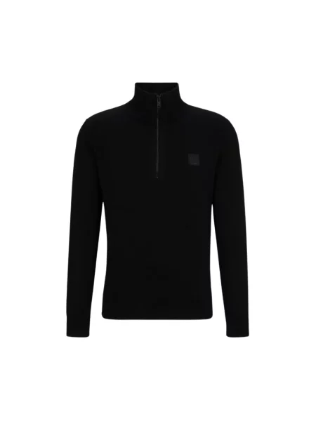 Sweter Hugo Boss wełniany casual czarny