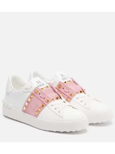 Кожени маратонки Valentino Garavani бяло