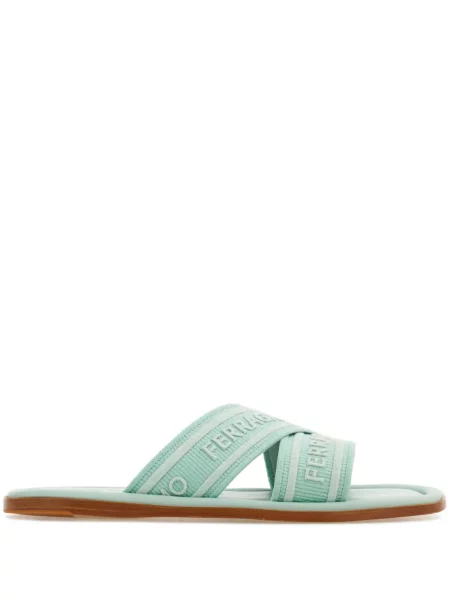 Papuci Ferragamo cu imagine verde