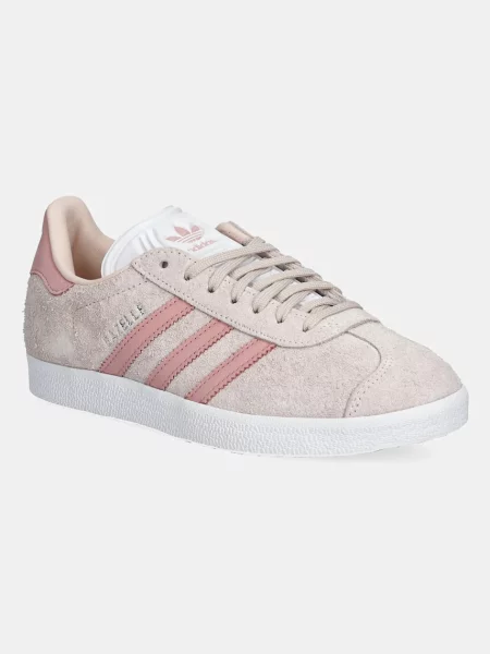 Велурени маратонки adidas Originals Gazelle сиво