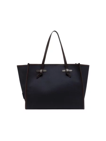 Shopperka Gianni Chiarini skórzana niebieska