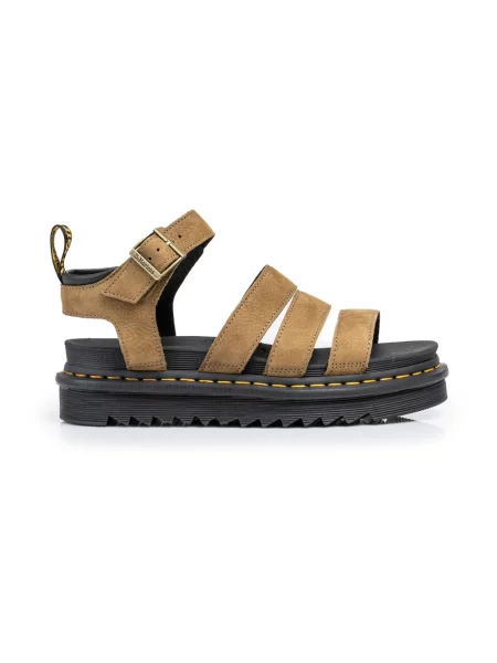 Sandały Dr. Martens skórzane zielone