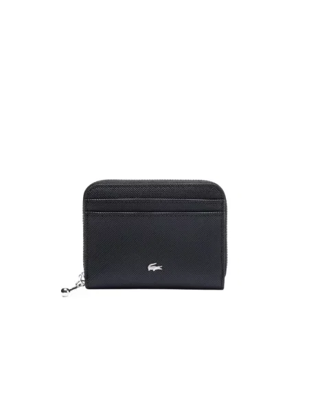 Lacoste portfel z imitacji skóry czarny