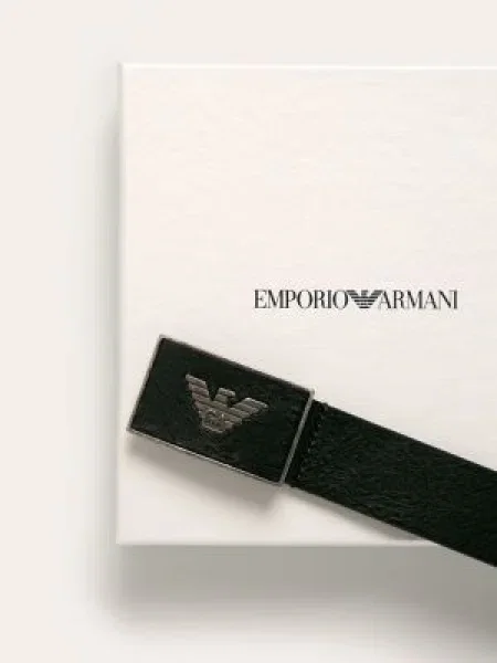 Bőr öv Emporio Armani fekete