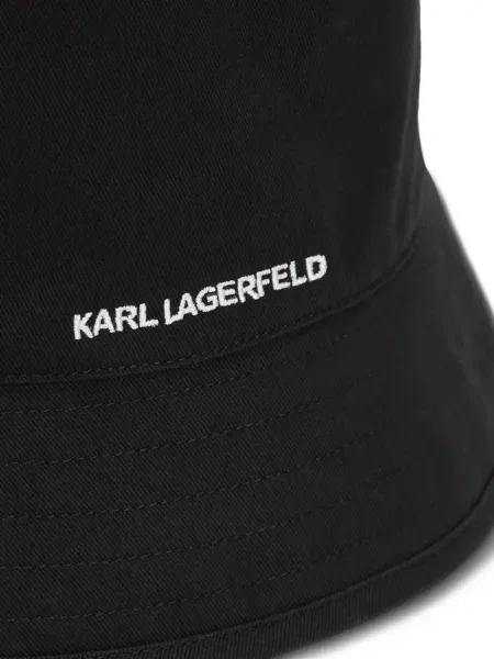 Reversibil pălărie Karl Lagerfeld în carouri negru